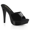 Fabulicious COCKTAIL-501 Black High Heeled Mules