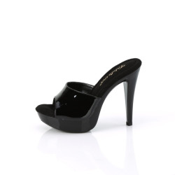 Fabulicious COCKTAIL-501 Black High Heeled Mules
