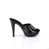 Fabulicious COCKTAIL-501 Black High Heeled Mules