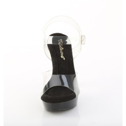 Fabulicious COCKTAIL-508 Black High Heeled Bridal Sandals