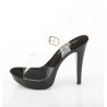 Fabulicious COCKTAIL-508 Black High Heeled Bridal Sandals