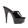 Pleaser DELIGHT-601 Black Patent High Heeled Mules