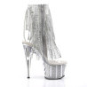 Pleaser ADORE-1017SRS Transparent Silver Strass Boots