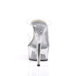 Pleaser DELIGHT-602 Transparent High Heeled Mules