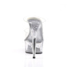 Pleaser DELIGHT-602 Transparent High Heeled Mules