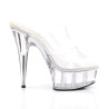 Pleaser DELIGHT-602 Transparent High Heeled Mules