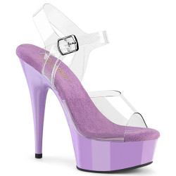Pleaser DELIGHT-608 Lavender Platform Pole High Heels