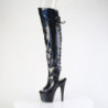 Pleaser ADORE-3019HWR Black Hologram Women Boots