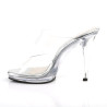 Fabulicious FLAIR-402 Transparent High Heeled Mules
