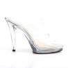 Fabulicious FLAIR-402 Transparent High Heeled Mules