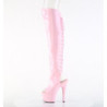 Pleaser ADORE-3019HWR Rose Hologram Women Boots
