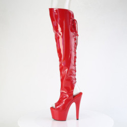 Pleaser ADORE-3019HWR Red Hologram Women Boots