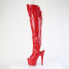 Pleaser ADORE-3019HWR Red Hologram Women Boots