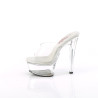 Pleaser GLEAM-601 Transparent High Heeled Mules Women