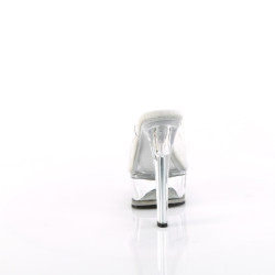 Pleaser GLEAM-601 Transparent High Heeled Mules Women