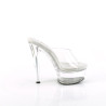 Pleaser GLEAM-601 Transparent High Heeled Mules Women