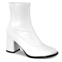 Funtasma GOGO-150 White Vegan Chunky Ankle Boots