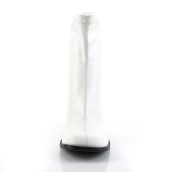 Funtasma GOGO-150 White Vegan Chunky Ankle Boots