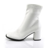 Funtasma GOGO-150 White Vegan Chunky Ankle Boots