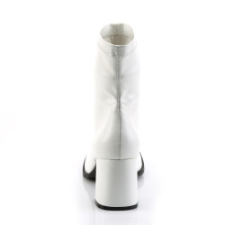Funtasma GOGO-150 White Vegan Chunky Ankle Boots