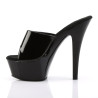 Pleaser KISS-201 Black Patent High Heeled Mules Women