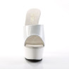 Pleaser KISS-201 White Patent High Heeled Mules Women