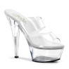 Pleaser KISS-202 Transparent High Heeled Mules Women