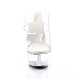 Pleaser KISS-202 Transparent High Heeled Mules Women
