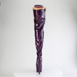 Pleaser ADORE-3020GP Purple Glitter Laced Thigh High Boots