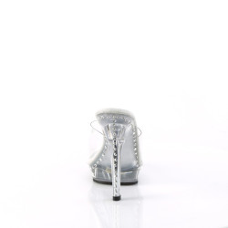 Fabulicious LIP-101LS Transparent High Heeled Mules