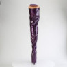 Pleaser ADORE-3020GP Purple Glitter Laced Thigh High Boots