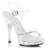 Fabulicious LIP-108R Clear Strass High Heeled Sandals
