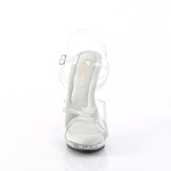 Fabulicious LIP-108R Clear Strass High Heeled Sandals
