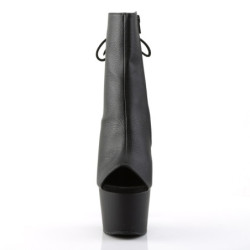 Pleaser ADORE-1018 Black Vegan Leather Ankle Boots