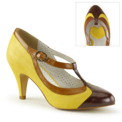 Pin Up Couture PEACH-03 Yellow Vegan Leather Sale Women