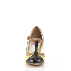 Pin Up Couture PEACH-03 Yellow Vegan Leather Sale Women