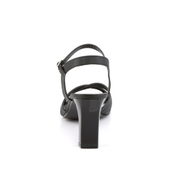 Fabulicious ROMANCE-313 Black Satin Vegan Women Shoes