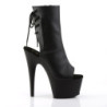 Pleaser ADORE-1018 Black Vegan Leather Ankle Boots
