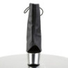 Pleaser ADORE-1018 Black Vegan Leather Silver Chrome