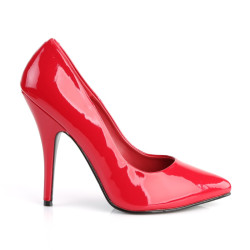 Pleaser SEDUCE-420 Red Pointed Toe Heeled Pumps