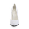 Pleaser SEDUCE-420 White Pointed Toe Heeled Pumps