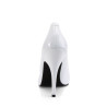 Pleaser SEDUCE-420 White Pointed Toe Heeled Pumps