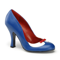 Pin Up Couture SMITTEN-05 Blue White Vegan Sale Women