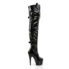 Pleaser ADORE-3028 Patent Buckle Thigh High Boots