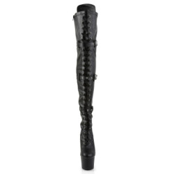 Pleaser ADORE-3028 Vegan Buckle Thigh High Boots