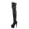 Pleaser ADORE-3028 Vegan Buckle Thigh High Boots