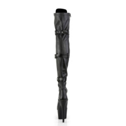 Pleaser ADORE-3028 Vegan Buckle Thigh High Boots
