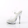 Fabulicious SULTRY-608 Clear High Heel Platform Sandal