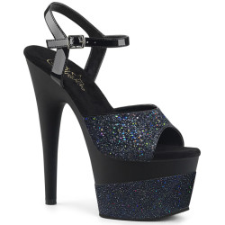 Pleaser ADORE-709-2G Black Glitter Sale Women