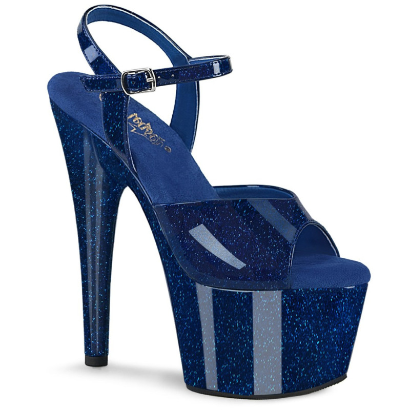 Pleaser ADORE-709GP Blue Glitter Patent Sale Women Pleaser ADORE-709GP Blue Glitter Patent Sale Women
